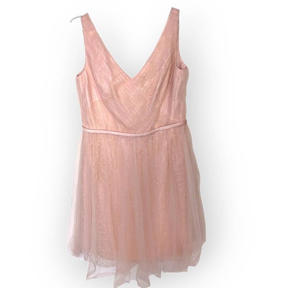 White by Vera Wang Womens Dress Sz 14 Pink Tulle Bubble Bridesmaid Prom Ballet - Picture 1 of 11